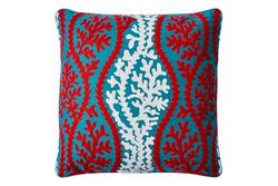 EMBROIDERY - CUSHION BLUE CORALLIUM