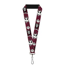 Buckle Down Lanyard-1.0-Nightmare Before Christmas Jack Face, Multicolor, One size