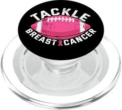 Tackle Breast Cancer Football Awareness Nastro Rosa PopSockets PopGrip per MagSafe