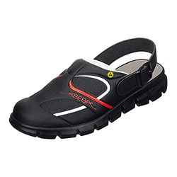 Abeba 37331 "Dynamische" ESD-Occupational-Clog Schoen, 38, Zwart/Rood, 1