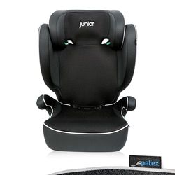 PETEX Siège auto ISOFIX Basic Plus i-Size, conforme à la norme ECE R129, pour les enfants d'environ 100 à 150 cm, hauteur réglable, noir, 1 pièce