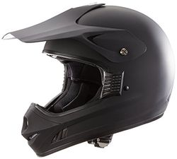 Protectwear Casco moto Croce, casco Enduro, casco pianura nero opaco (momocromatico) H610-MS, Taglia L