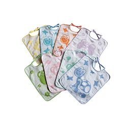 Bubabù Slabbetje Dumbo van zachte badstof jacquard met veters.