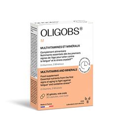 Oligobs M, 30 Gélules - Complément alimentaire - Nutriments essentiels pour lutter contre la fatigue* et le stress oxydatif** - Fabriqué en France par le Laboratoire CCD