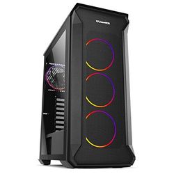 Tour ATX avec éclairage ARGB, Panneau latéral Acrylique, Ventilation Efficace. Idéal pour Construire des PC personnalisés et Haute Performance.
