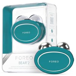 FOREO BEAR 2, Tonificador facial de microcorrientes, Masajeador facial antiarrugas, Lifting facial inmediato, Reafirma y define, Reductor de papada, Evergreen