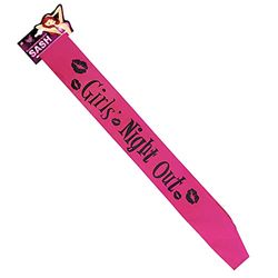 WIDMANN 8853G - Fascia Girls Night out in Raso, Adulto Donna, Addio al Nubilato, Notte Rosa, Carnevale, Feste A Tema