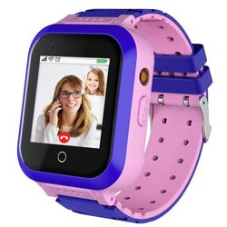 Smart Watch voor kinderen, 4G Liftable Waterproof Safe Smartwatch Telefoon met 360 ° Draaibare GPS Tracker Bellen SOS Camera WiFi voor kinderen Kinderen Studenten Leeftijd 3-12 (Paars)