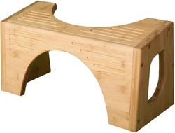 Squatty Potty The Original Bambou Retourner Toilettes Tabouret, 7-Pouce & 9-Pouce Hauteur, Brun