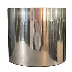 Leaf LEAF-7316 Vaso de metal com acabamento em prata escovada, 20 x 18 cm
