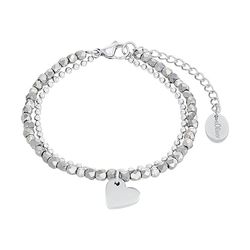 s.Oliver Bracelet Women Arm jewelry, with Glass, 16+4 cm, Silver, Heart, Comes in jewelry gift box, 2018344