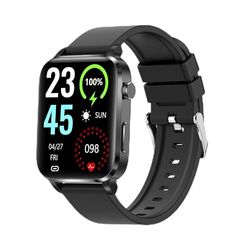 DAM Smartwatch F100 con Terapia de Salud con láser de Doble sonda. Monitor de O2, tensión y termómetro. Varios Modos Deportivos. 3,7x1,1x4,2 Cm. Color: Negro
