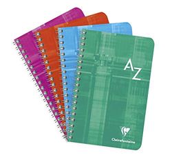 Clairefontaine 68698C Lot de 10 Cahiers à spirales 11 x 17 cm Séyès 90 g 50 feuilles Assortis