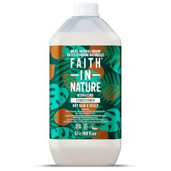 Après-shampooing Naturel à la Noix de Coco Faith In Nature, Hydratant, Vegan & Cruelty Free, Sans Parabènes & SLES, Pour Cheveux Normaux à Secs, Recharge de 5L