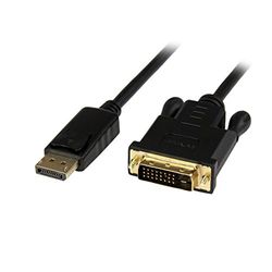 StarTech.com Cable de 1,8m Adaptador Conversor DisplayPort a DVI - Convertidor Activo - DP Macho - DVI Macho - 1920x1200 - Negro