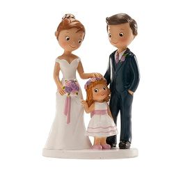 Dekora - Decoracion Boda | Figuras Novios para Tarta de Boda - Niña