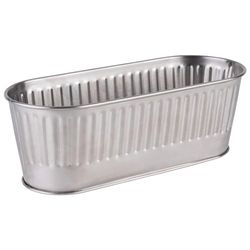 APS 11752 Cubertero/Cesta, panera, Cesta para Plantas, 29,5 x 12 cm, Altura 10 cm, 2 litros, Acero Inoxidable, Negro