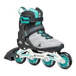 Rollerblade Macroblade 80 W Rollers en Ligne pour Femme Gris/Bleu Sarcelle 38/38,5