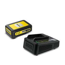 Kärcher Starter Kit 18/25 18 V, batteria agli ioni di litio da 18 V/2,5 Ah con caricabatterie, tempo di ricarica: 100% in meno di 1,5 ore, per tutti i dispositivi della piattaforma 18 V Battery Power