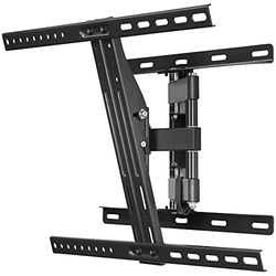 Grunkel - SP-18 AT-2 - Draaibare tv-muurbeugel voor tv tot 65 kg, gereedschapsset, hellingsbereik: 3° boven/10° onder en 180° horizontaal zwenkbaar - zwart