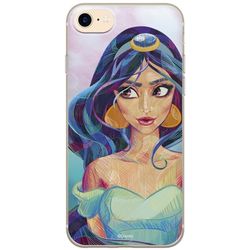 ERT GROUP mobiltelefonfodral för Apple Iphone 7/8/ SE 2/ SE 3 originalt och officiellt licensierat Disney mönster Jasmine 002, fodral tillverkad av TPU-plast