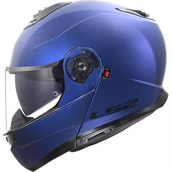 LS2 FF908 STROBE II Modular Flip Front Motorcycle Helmet. Matt Navy Blue - (XS) 53-54 cm