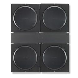 Flexson Soporte de Pared para 4 Sonos Amp - Negro