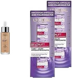 L'Oréal Paris - Sérum Teinté Repulpant - Accord Parfait - Teinte : 2-3 Light - 30 ml + L’Oréal Paris – Ampoules repulpantes – Cure de 7 Jours – Revitalift filler