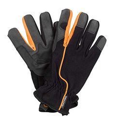 Fiskars Luvas de jardim - tamanho 8, preto/laranja, 1003478