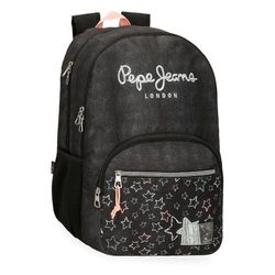 Pepe Jeans Cintia Mochila para portátil 15,6" Negro 32x44x22 cms Poliéster 30,98L by Joumma Bags