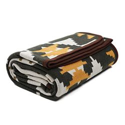 ACUSHLA 200,7 x 160 cm, 1,7 kg, sprei, wollen deken, warme reisdeken, gebreide deken, decoratieve sprei, deken voor bank, stoel, bank, bed, woonkamer, camping, geschikt voor alle seizoenen, ww203