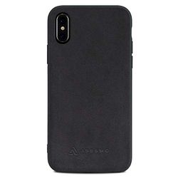 ASESMO Alcantara - Carcasa para iPhone XS MAX, diseño de Piel de Ante, Color Negro