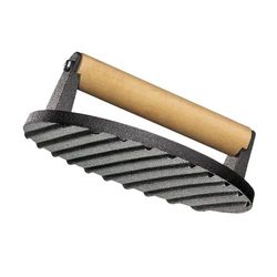 Küchenprofi BBQ-grillpers, 18 x 7,5 cm, 1 kg, gietijzeren pers, handvat van palissanderhout, vleesverzwarer, bijvoorbeeld voor steak, bacon, snijwerk, bacon pers