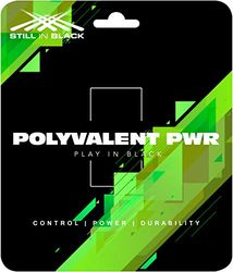 Still in Black Polyvalent PWR Cordage de Tennis Adulte Unisexe, Noir, 1,30 mm