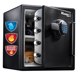 Master Lock Caixa forte de segurança [ignífugo e resistente à água] [combinação digital] [X Large] -LFW123FTC, preto, extra grande / 33 litros