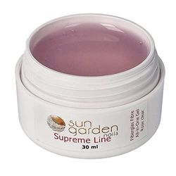 UV ALL IN ONE gel de fibra de vidrio PINK 30 ml Supreme Line - acabado gel de gel de gel adhesivo - capa superior brillante