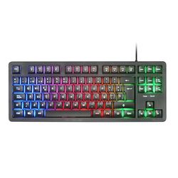 Mars Gaming MK023, Gaming Keyboard TKL, Hybrid H-Mech Technology, FRGB Rainbow Illumination, Anti-ghosting, Universal Compatibility, Black, Spanish Language