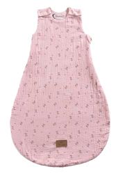 Babyslaapzak Ezel Emmi Girl Flora rose van mousseline met jerseyvoering voor pasgeborenen maat 62/68, zachtroze, TOG 0,50