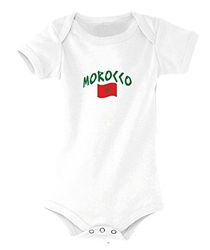 Supportershop Marrocos Body misto para bebé, maroc, branco, S