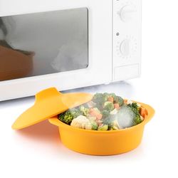 InnovaGoods® Vaporera de silicona multifunción con recetas Silicotte, cocina al vapor de forma rápida y saludable, con diseño de vaporera apto para microondas y lavavajillas.