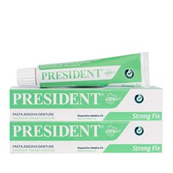 President KIT 2 PEZZI DI PASTA ADESIVA DENTURE. Fissaggio Forte della dentiera, Presa Rapida, Adesione duratura. Evita le infiltrazioni di cibo, infiammazioni e alitosi. Non irrita le gengive - 2x40g