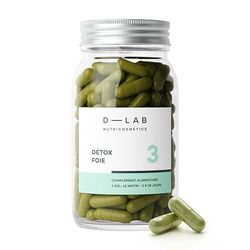 D-LAB Détox Foie | 3 Mois | Dépollution Rapide et Élimination des Métaux Lourds avec Artichaut, Chardon-Marie, Pissenlit et Desmodium