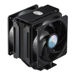 Cooler Master MasterAir MA824 Stealth CPU Air Cooler - Doppio dissipatore, ventole Push-Pull Mobius 135 120, 8 tubi calore compositi superconduttivi, spazio RAM completo - Compatibile Intel e AMD