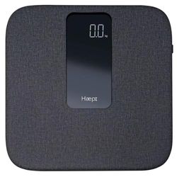 Haepi Elektronisk personvåg i ultramjuk linne med stor bricka, stor skärm - mycket mjuk linneyta - exakt design - maximal kapacitet på 180 kg - batterier ingår - 15 års garanti