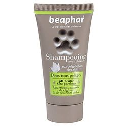 BEAPHAR – Shampoing premium doux tous pelages pour chien – Aux extraits naturels de réglisse & de protéines de blé – Nourrit, pelage sain et brillant – pH neutre & sans parben – 30ml