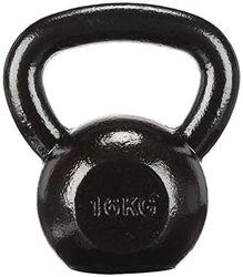 Amazon Basics - Kettlebell in ghisa, 16 kg, Nero