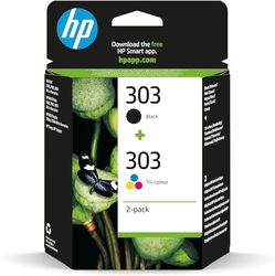 HP 303 Nero e Tricromia, 3YM92AE, Confezione da 2 Cartucce Originali HP, Compatibili con Stampanti HP Tango e Tango X, Envy 6220, 6230, 7130 e 7830