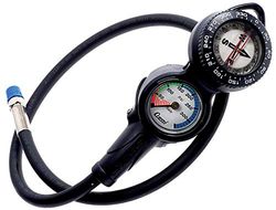 Cressi 2 Compass and Pressure Diving Console - Black