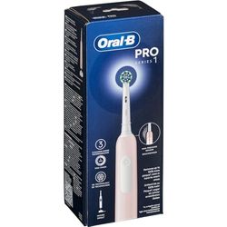 Oral-B Cepillo de dientes eléctrico recargable Pro Series 1, sensor de presión, batería de larga duración, 1 cabezal, 1 cepillo de dientes eléctrico, rosa, idea regalo