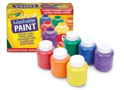 CRAYOLA - Tinta lavável para crianças, embalagem de 6 frascos de 59 ml, cores clássicas, idade recomendada: a partir de 3 anos, 54 a 1204